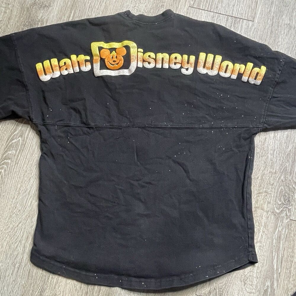 Walt Disney World Spirit Jersey Adult S Halloween Glitter Black Candy Corn